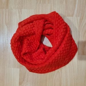 Red popcorn infinity scarf